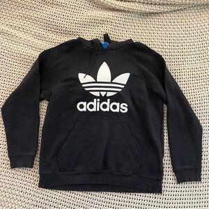 Black Adidas Hooded Sweatshirt